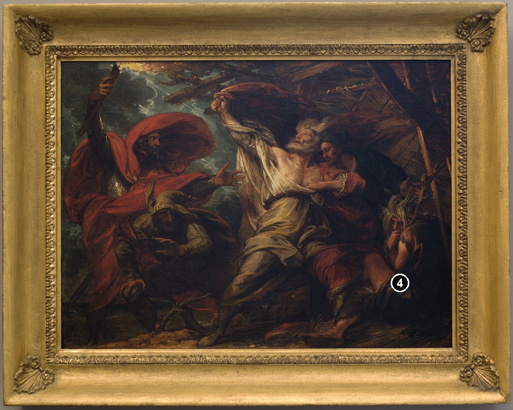 Annotated details from King Lear, Detroit study, about 1788 by Benjamin West